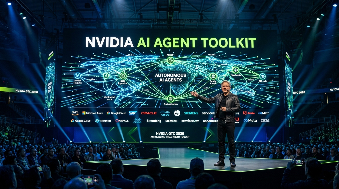 NVIDIA, GTC 2026에서 기업용 AI 에이전트 플랫폼 'Agent Toolkit' 공개 — Adobe·Salesforce·SAP 등 17개사 동참